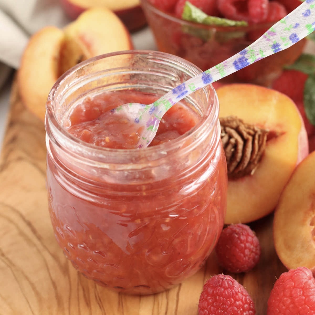 Peachy Raspberry Preserves – Half Pint