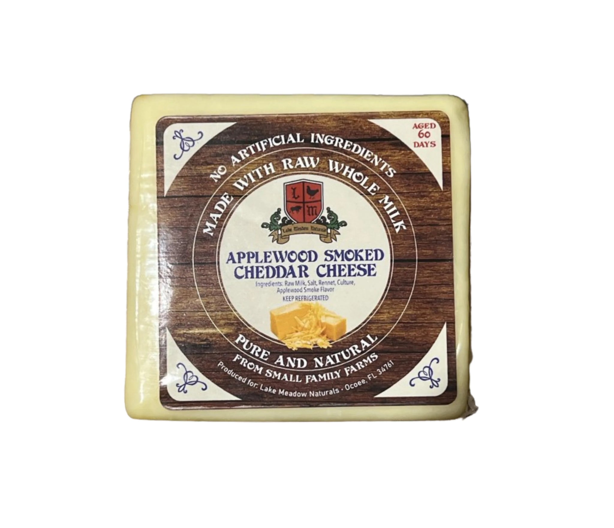 Cheese Raw Milk Applewood Smoked Cheddar 6OZ LMN